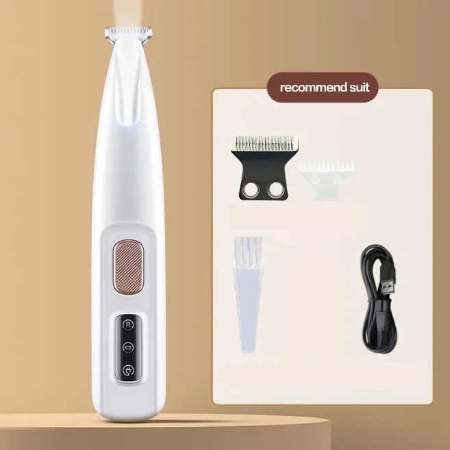 🐾 New Dog Paw Trimmer with LED Light ✨ Fully Waterproof Pet Hair Trimmer 🐶 With LED Display & 18mm Wide Blade for easy grooming!