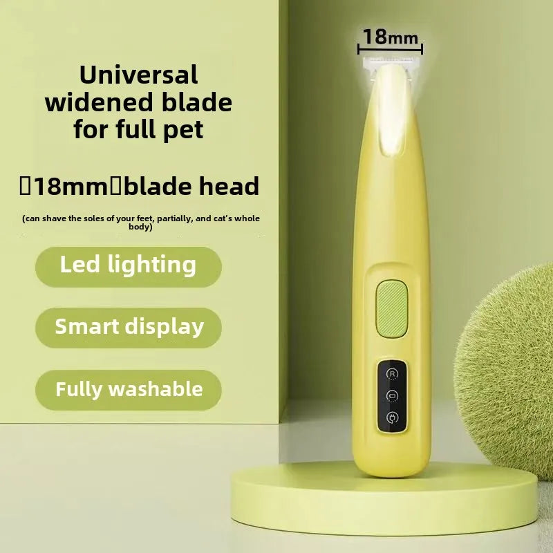 🐾 New Dog Paw Trimmer with LED Light ✨ Fully Waterproof Pet Hair Trimmer 🐶 With LED Display & 18mm Wide Blade for easy grooming!