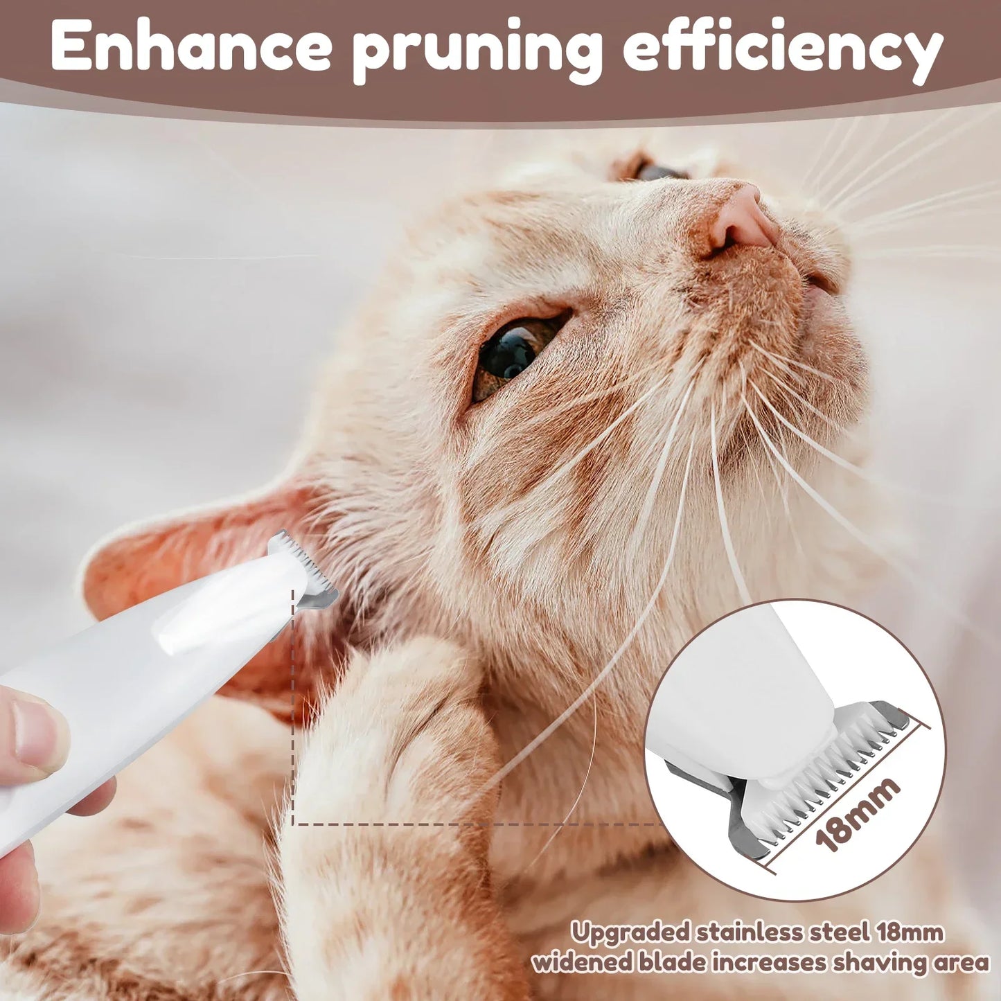 🐾 New Dog Paw Trimmer with LED Light ✨ Fully Waterproof Pet Hair Trimmer 🐶 With LED Display & 18mm Wide Blade for easy grooming!