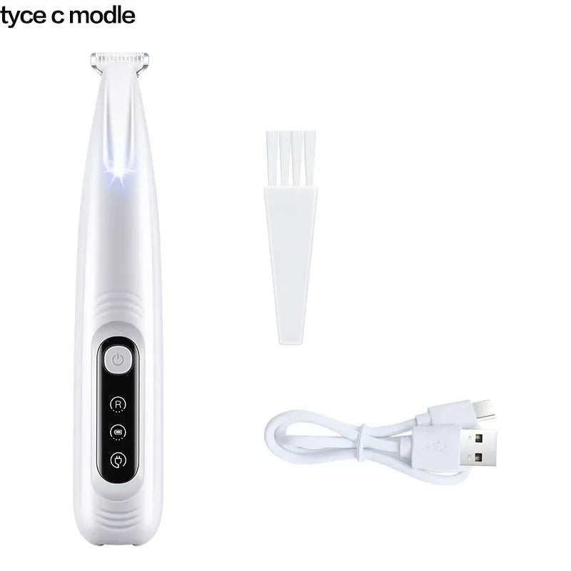 🐾 New Dog Paw Trimmer with LED Light ✨ Fully Waterproof Pet Hair Trimmer 🐶 With LED Display & 18mm Wide Blade for easy grooming!
